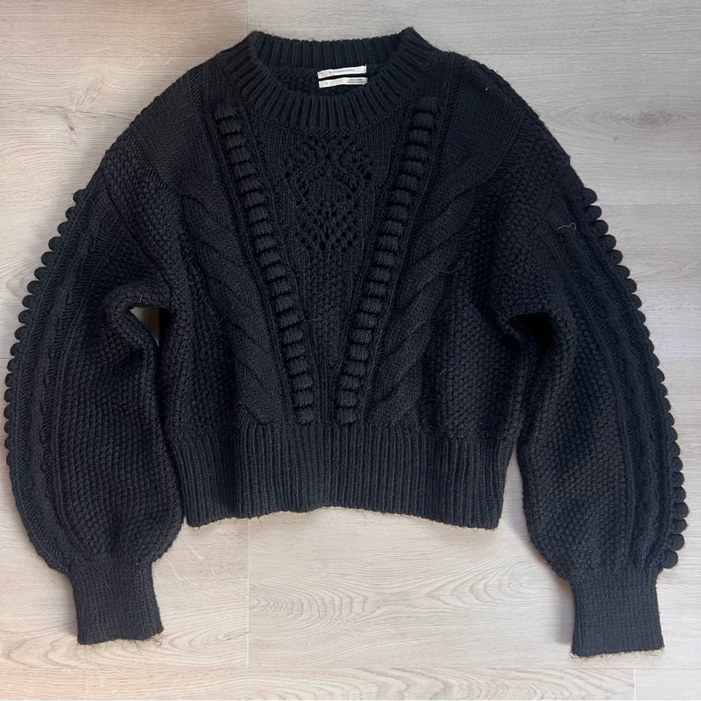 Black Cable Knit Sweater